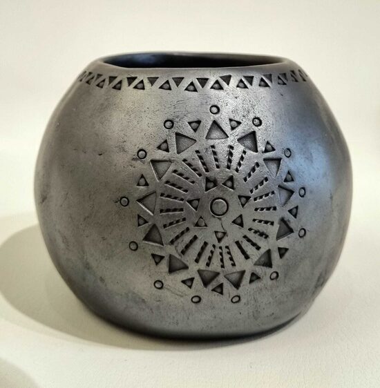 Mate tējas trauks CALABAZA (māls) MELNS tilpums ap 300 ml Kalabasa Calabasa